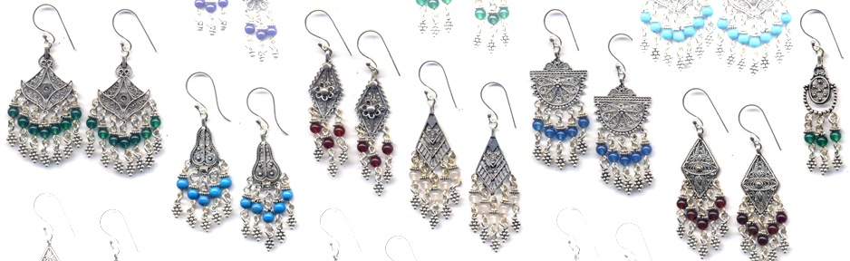 sterling silver filigree-chandelier earrings