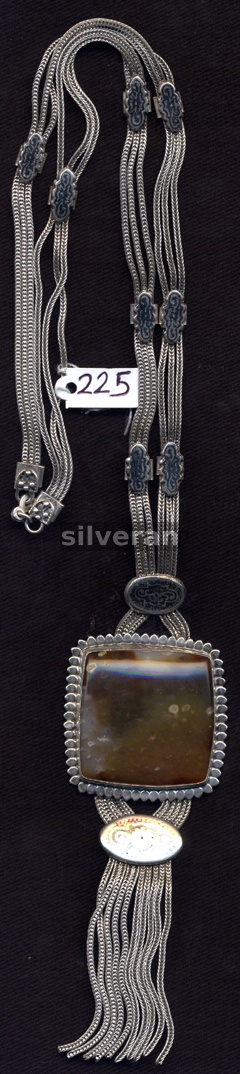 Handcrafted Silver Necklace Foxtail Chain