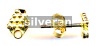 Gold Vermeil Silver Ear Post