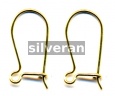 Gold Vermeil Silver Kidney Earwire