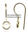 Gold Vermeil Silver Ear Wire