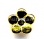 Gold Vermeil Silver Bead