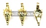 Gold Vermeil Silver Drop Bead