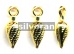 Gold Vermeil Silver Drop Bead