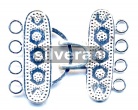 Bright Finish Silver Multi Strand Clasp