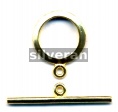 Gold Vermeil Silver Toggle Clasp