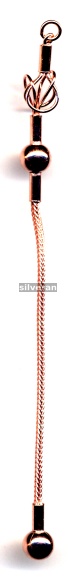 Rose Gold Vermeil Silver Tassel