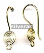 Gold Vermeil Silver Ear Wire