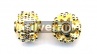 Gold Vermeil Silver Bead