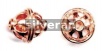 Rose Gold Vermeil Silver Bead