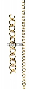 Gold Vermel Silver Cable Chain
