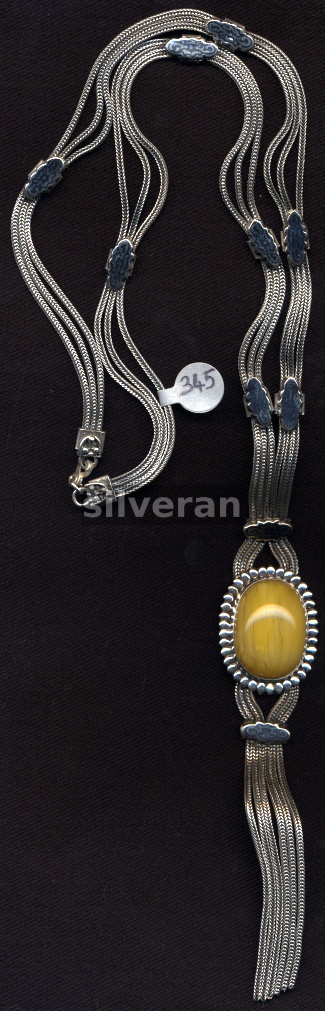 Handcrafted Silver Necklace Foxtail Chain