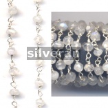 Sterling Silver Handcrafted Fancy Chain With Stone