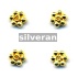 Gold Vermeil Silver Spacer Bead