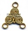 Gold Vermeil Silver Link Bead