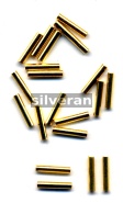 Gold Vermeil Silver Tube Bead