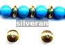 Gold Vermeil Silver Bead