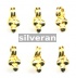 Gold Vermeil Silver Drop Bead