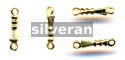 Gold Vermeil Silver Link Bead