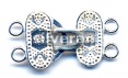 Bright Finish Silver Multi Strand Clasp