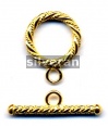 Silver Vermeil Multi Twisted Toggle