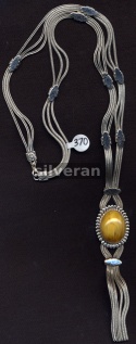 Handcrafted Silver Necklace Foxtail Chain