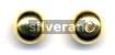 Gold Vermeil Silver Bead