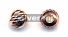 Dorika - Rose Gold Vermeil Diamond Cut Silver Bead