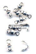 Bright Finish Clamshell Silver Bead Tips