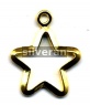 Gold Vermeil Silver Star Shape Drop