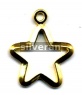 Gold Vermeil Silver Star Shape Drop
